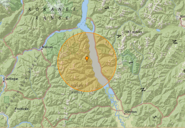 Minor earthquake rattles Kootenay Lake