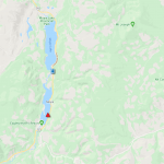 Map of the reported vehicle fire incident on Highway 3 west of Moyie on Thursday, April 2, 2020. (Supplied by Drive BC)