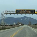 COVID-19 Highway 3 Non-Essential Travel Sign Near Creston April 2021 – Bradley Jones