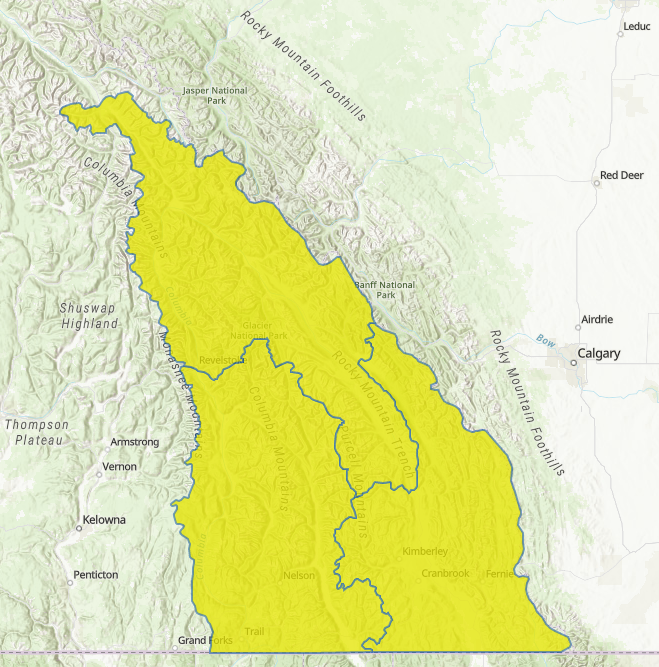 High streamflow advisory issued for Kootenays