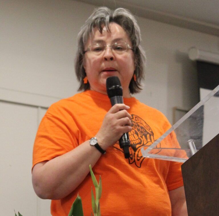 Phyllis Webstad offers her story for National Truth and Reconciliation 