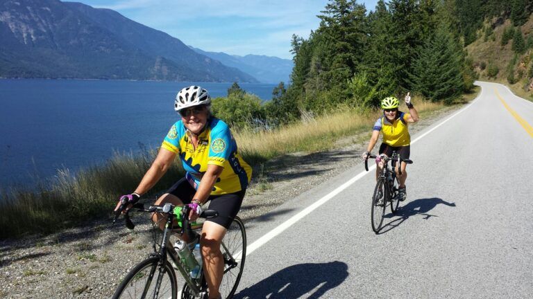 Cyclists following International Selkirk Loop bound for Creston