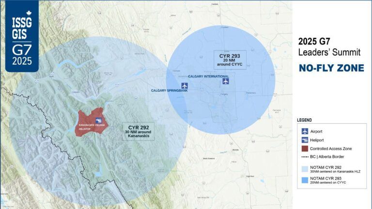 Air restriction violation by private, civilian aircraft above G7 Summit